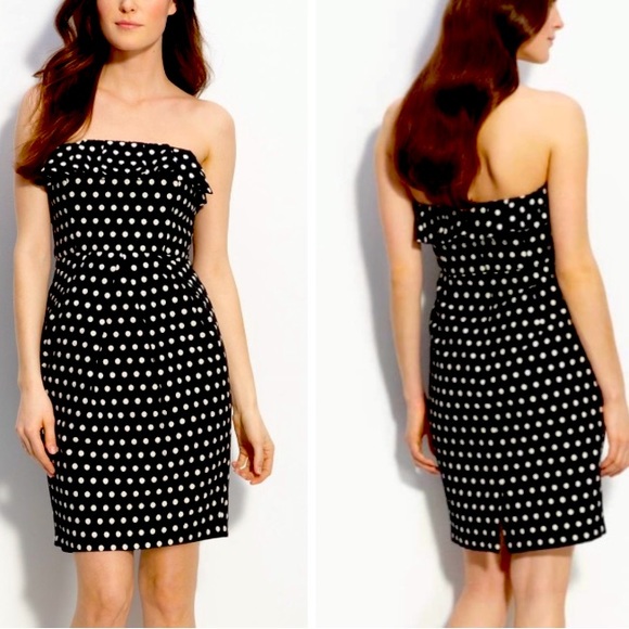Maggy London Dresses & Skirts - Maggy London Polka Dot Black Strapless Dress
